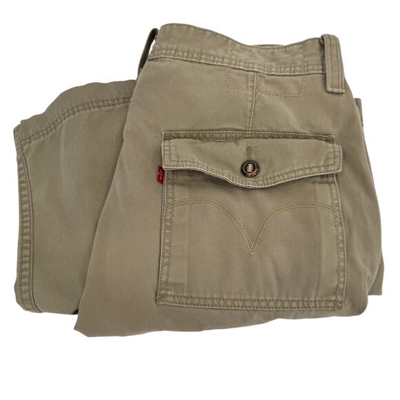Levi's Cargo Pants Mens 36x32 (37x31 ACTUAL) Loose Straight Workwear Utility Tan - Picture 1 of 8